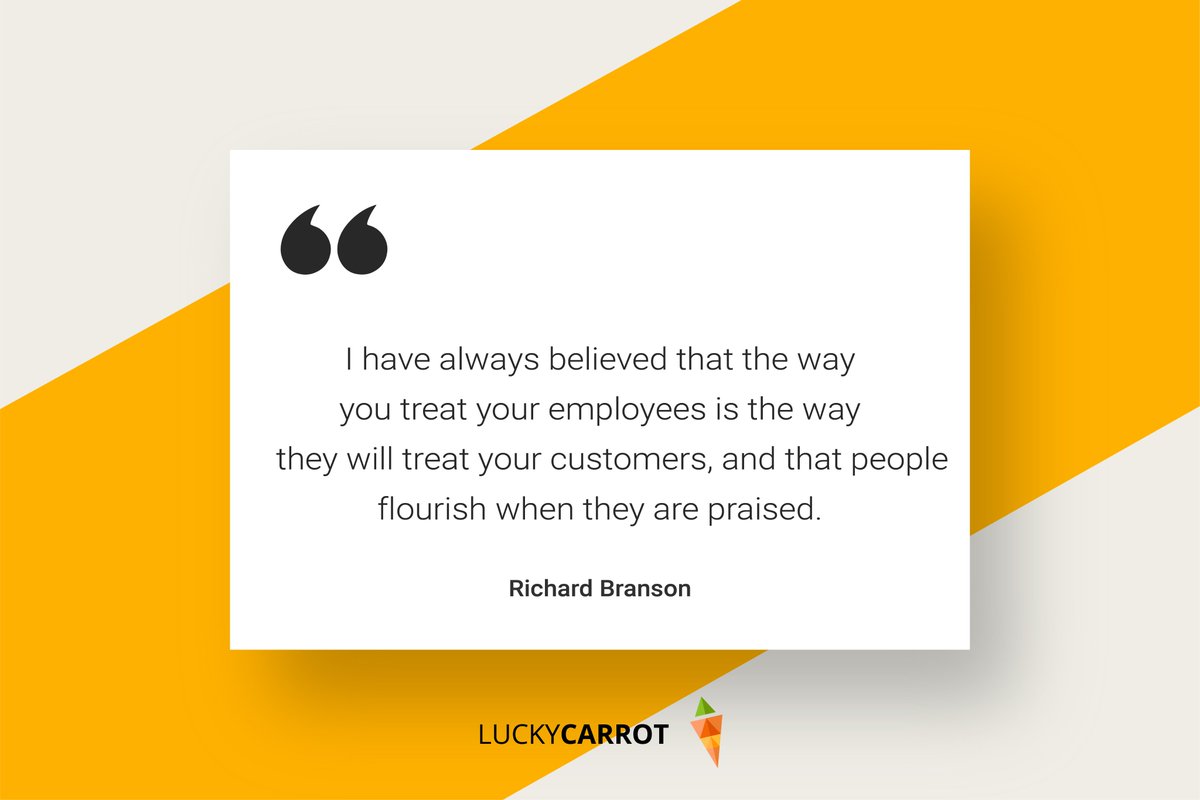 carrot_lucky's tweet photo. #Customers will never love a company until
the #employees love it first! 😉
#praise #rewardemployees #companyculture #HRtrends
#HRplatform #employeeexperience https://t.co/ghCAyAbJ4q