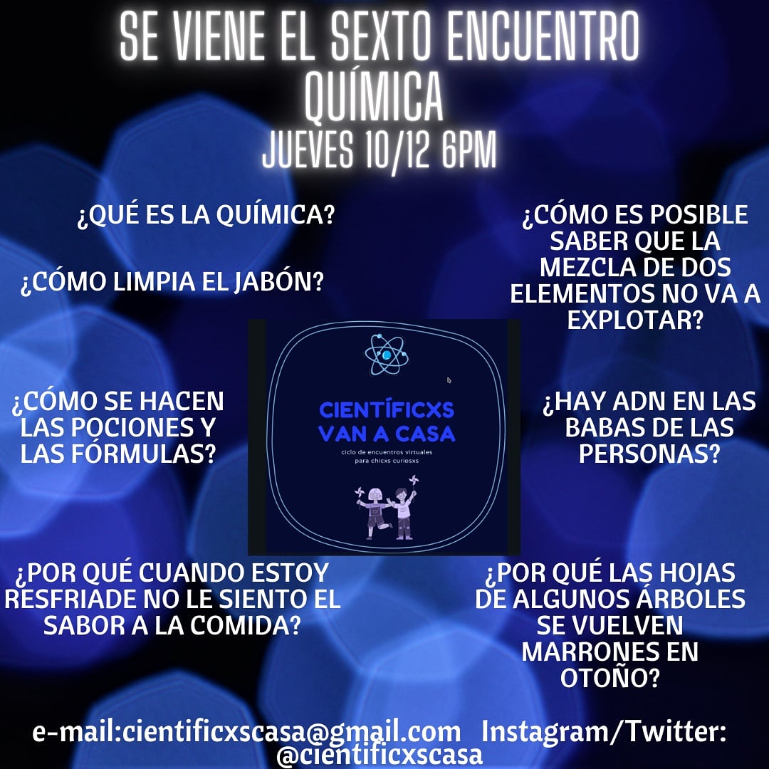 Se viene Química con Valeria Edelsztein <a href="/ValeArvejita/">Valeria Edelsztein</a> 
Lxs esperamos 😃
En la bio inscripción. El ciclo es gratuito.