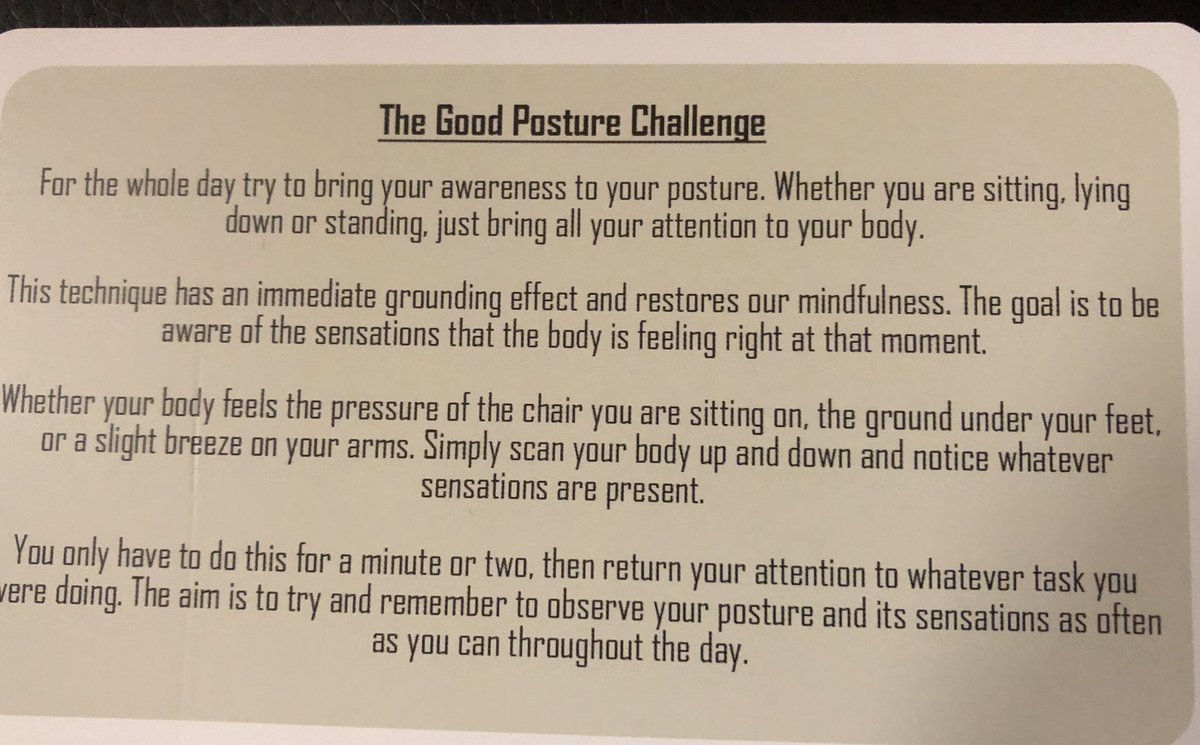 Today’s task from our mindful advent calendar is a ‘Good Posture Challenge’. We did it and were amazed at all the different sensations we became aware of in our bodies when we brought our awareness fully to it. #Mindfulness #Relaxation #EnablingEnvironments