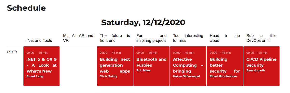 developerday's tweet photo. The full schedule is now published! https://t.co/wHJmJ6Vwlv Check it out! cc @msdevUK #DDD2020 https://t.co/LDJvR4ddNY