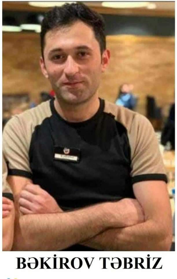 #VictoriousAzerbaijaniHeroes 
Бекиров Табриз, сотрудник героически погиб защищая Родину!!! Он работал в Gloria Jean's Coffees Azerbaijan((