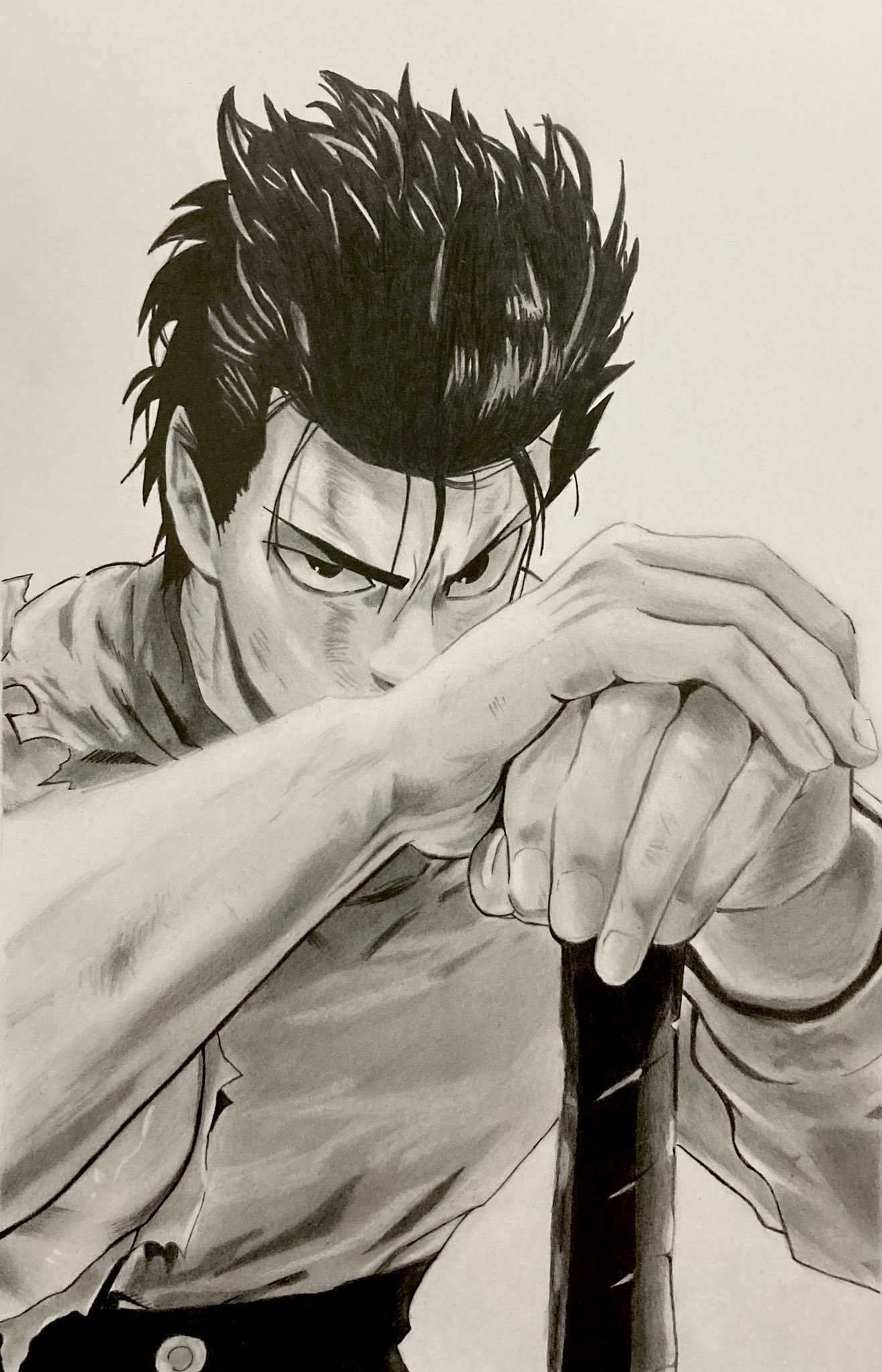 Topo ワンパンマン Onepunchmann 金属バット 模写 ワンパンマンの11巻の表紙描きました T Co Ekfynipsvv Twitter