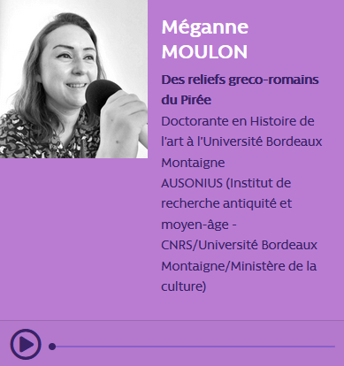 UBMontaigne's tweet photo. 📻Méganne Moulon, doctorante en Histoire de l’art antique à l’@ubmontaigne, étudie des bas-reliefs greco-romains retrouvés dans les eaux du port du Pirée à Athènes (et qui n'ont jamais pu rejoindre leur destination : Rome)
��https://t.co/ldUdkzSZZr https://t.co/XlSAkPkS9H