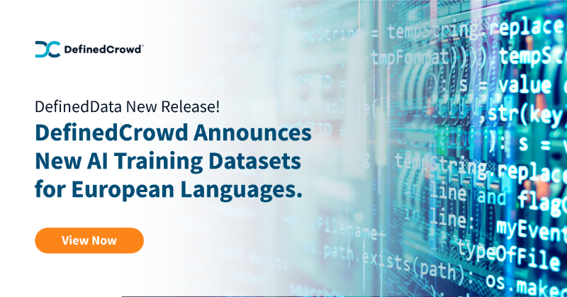 Definedai's tweet photo. Breaking news π° At @WebSummit yesterday, our founder and CEO Dr. @dbraga51 announced the 2021 release of a series of European πͺπΊ language #datasets through its online catalog, #DefinedData.
Learn more here π