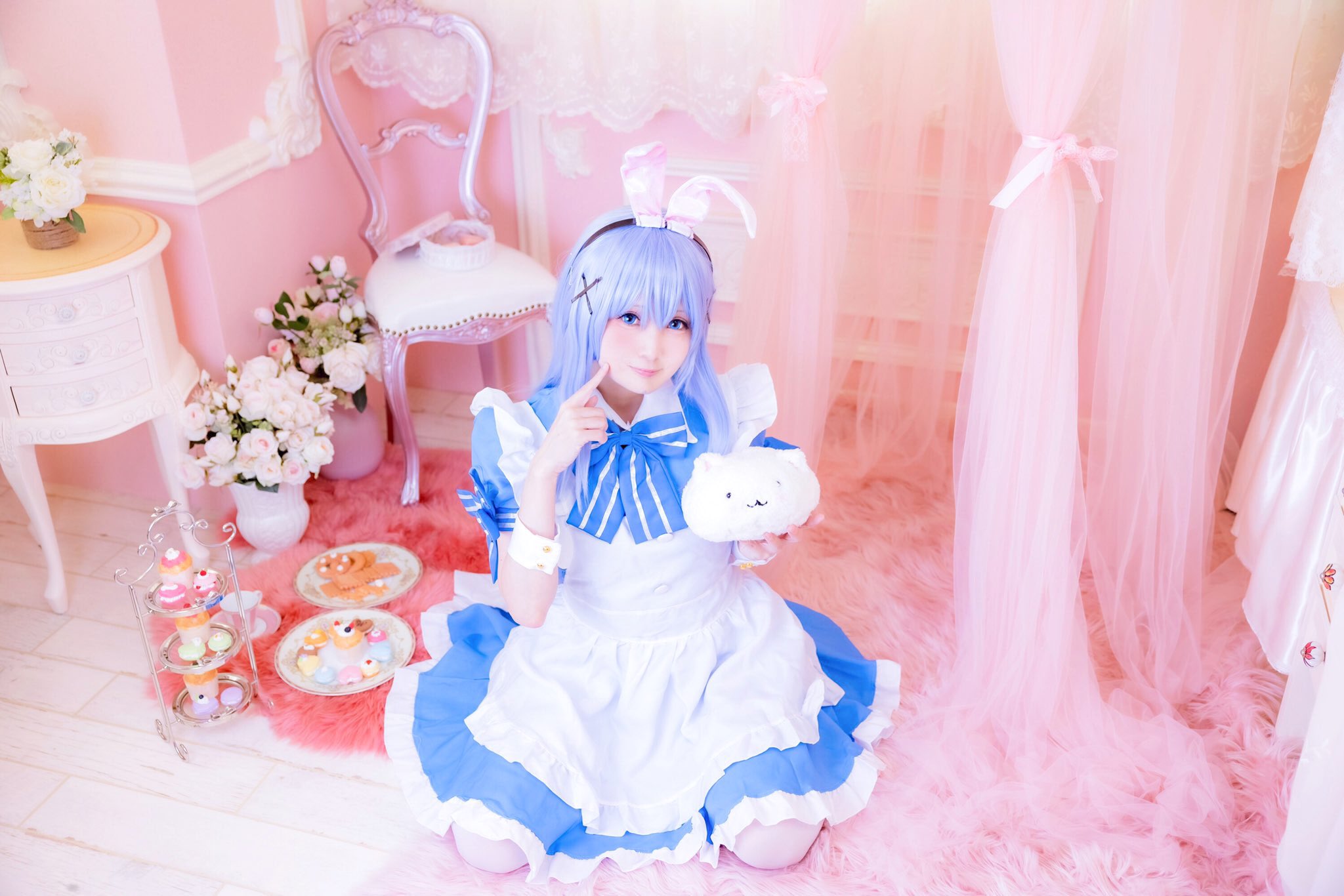 画像,#12月4日は香風智乃の誕生日 🐰コスプレ🐰ご注文はうさぎですか/ごちうさ香風智乃/チノちゃんチノちゃんお誕生日おめでとう！🎉🎊だいすっき〜💓📸@ryo721b…