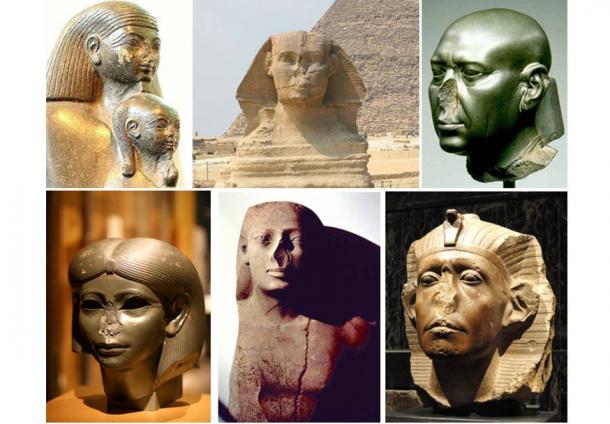That's why they did THIS...Removal of noses on African statues to try to make their race unidentifiable.As you can plainly see, there's been an attempt to destroy and play down the significance of the indigenous Black African in contributing to history.