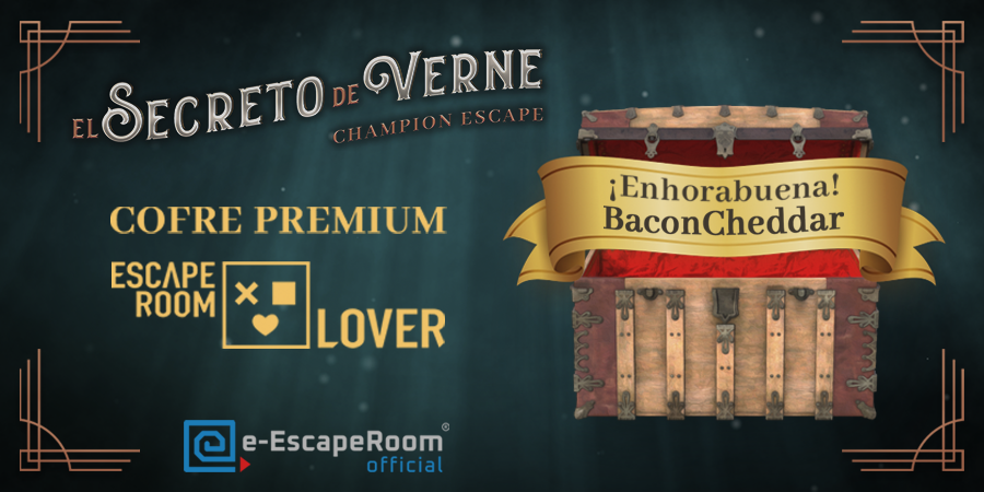 EEscaperoom's tweet photo. 📌El equipo que encontró primero el COFRE PREMIUM ESCAPE ROOM LOVER en el Capítulo III fue BaconCheddar. Se llevan un Bono Regalo Escape Room Lover y sumaron 500 puntos extra en el Campeonato.

Con @escaperoomlover 
#escaperoom #escaperoomonline #videojuego #app #campeonatoonline https://t.co/ErIZVttRBP