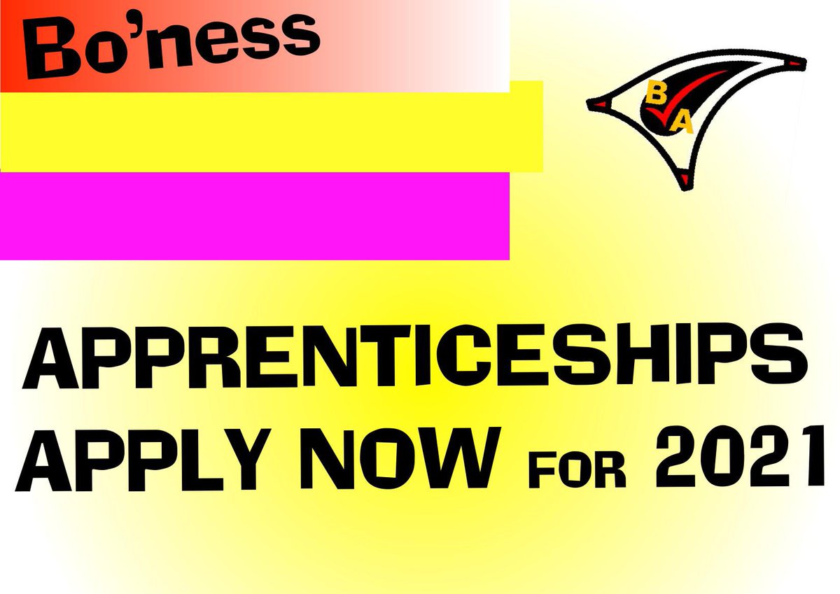 AcademyBo's tweet photo. Apprenticeship Opportunities are now becoming open for application across the country and across different career areas. Apply NOW for summer / autumn 2021 start.  @apprentice_scot @Boness_Academy https://t.co/D6mEWr1Lvj