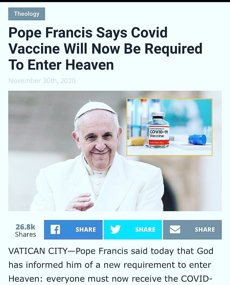 yarimakarama's tweet photo. Look at this fk ish! Come on, I thought heaven was safe, but apparently not if you need vaccine 💉 😂😂😂for the ppl who believe these devils , I feel very sorry for you! https://t.co/6ssdEtb0Er