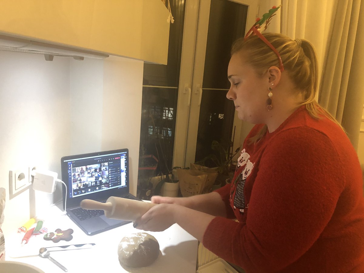 MissR_Williams's tweet photo. Cooking with Ms Williams and @missb_hunter part 2 - today we made gingerbread! Well done to all the children of @TBSWarsaw @NAEducation for joining with us and creating their Christmas cookies! #tbswarsaw #nae #nordanglia https://t.co/MFxl975I5P