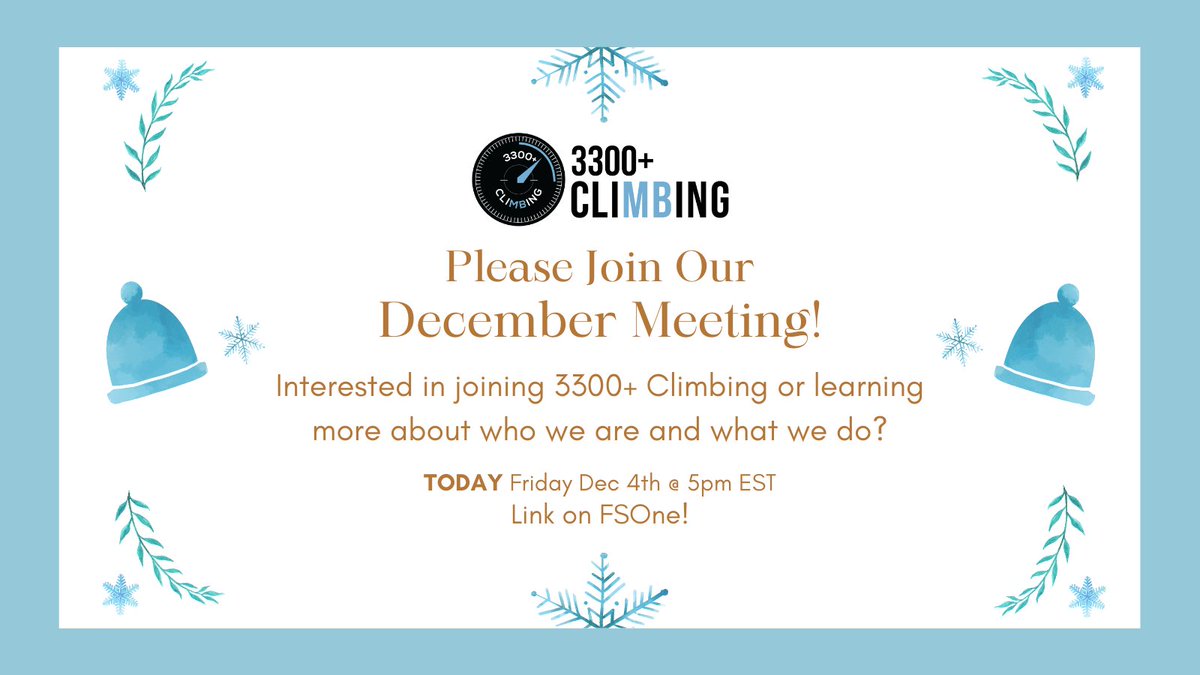 3300climbing's tweet photo. Hey @FullSail students we have our monthly meeting today at 5pm EST! Come join us and get involved with a group of fun and hardworking people! Link on FSOne.
#ArtistDevelopment https://t.co/wIijXKxymA