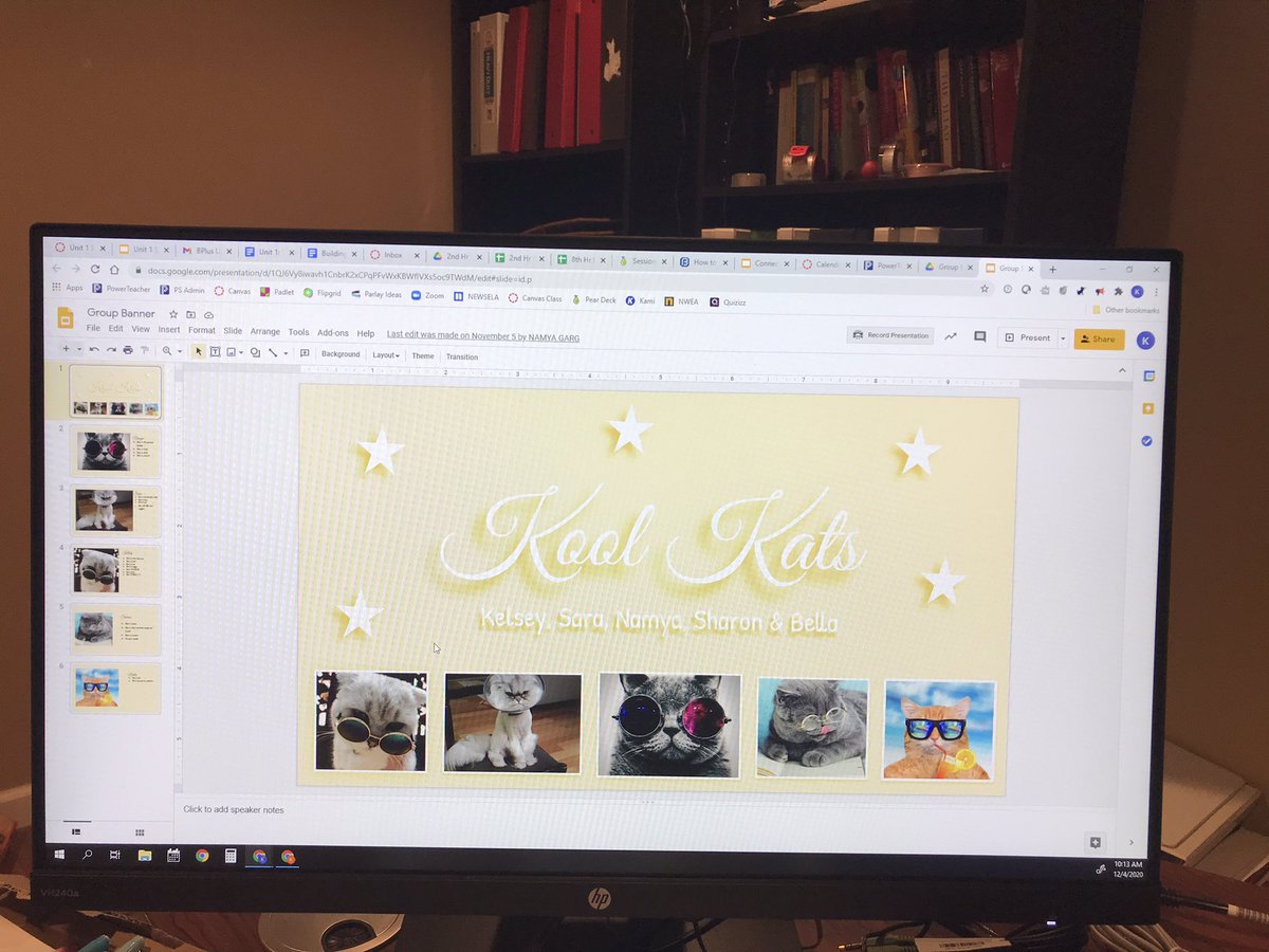 During remote learning students are in “study groups” in breakout rooms when working on assignments. First assignment was to create a group banner. This has helped create a sense of community while being remote. #c2cinwb #WBMS @WBMSHughes @WBMSAPGraff