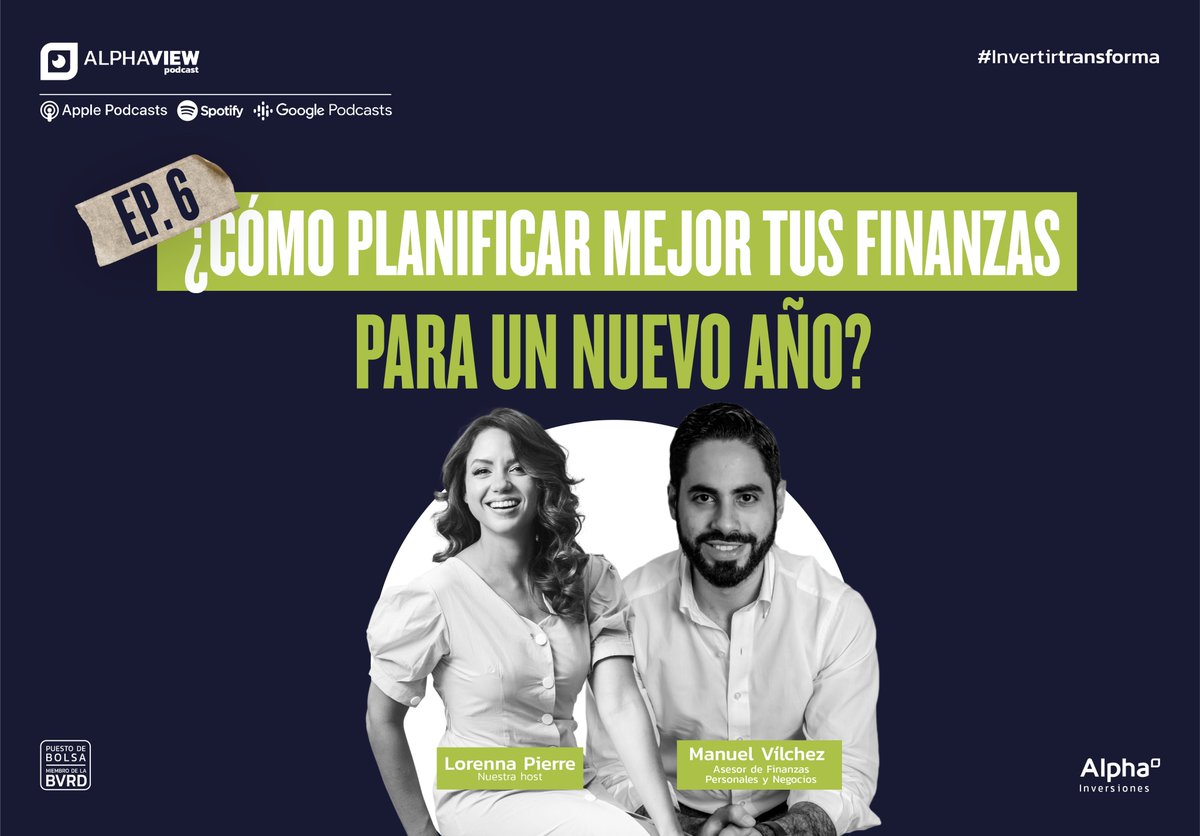 Aumenta las posibilidades de tener un mejor año🗓️ proyectándote financieramente 😎 ¡Escucha las recomendaciones que nos brinda Manuel Vílchez en el episodio 6 de #AlphaView🎙️! Sintoniza aquí: linktr.ee/alphainversion…