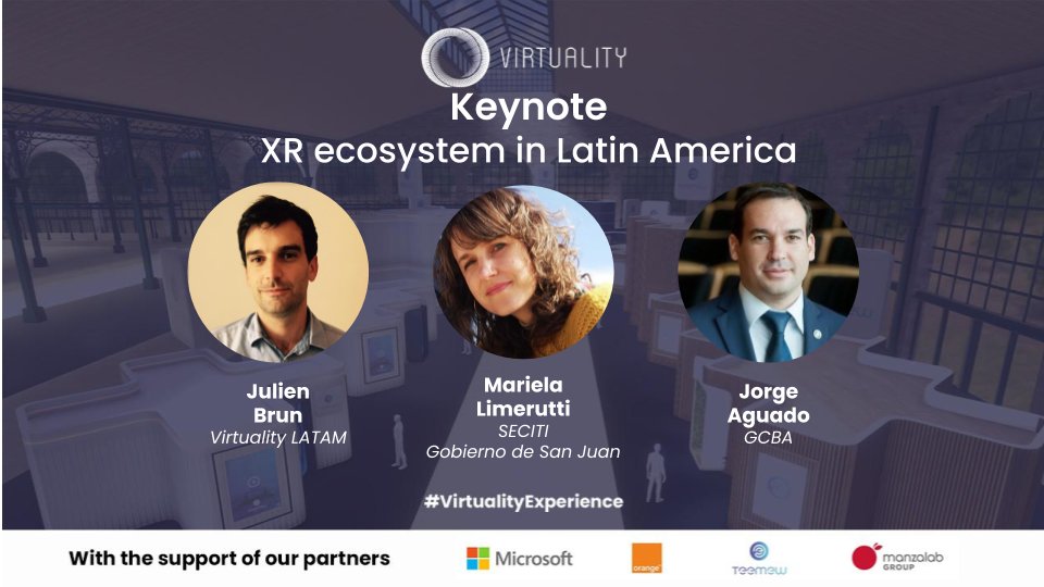 Web3Virtuality's tweet image. 🟣 NOW LIVE! &quot;XR ecosystem in Latin America&quot; with @Brun_Julien (@VirtualityBA)

youtu.be/bdEIhlL9_bs

#VirtualityExperience #Virtuality2020 #LATAM