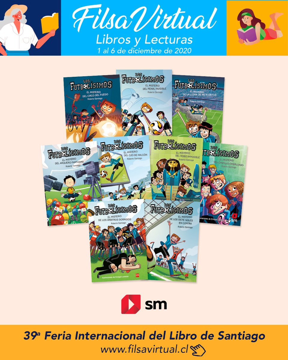 Ediciones_SM's tweet image. Hasta este 6 de diciembre estaremos en la #FILSAVIRTUAL de la @camaradellibro  📚 ingresa a filsavirtual.cl y encuentra con descuento ¡la mejor #literatura infantil y juvenil para esta Navidad!

#LibrosyLecturas #FilsaOnline #FeriaDelLibro #LiteraturaSM #Lij