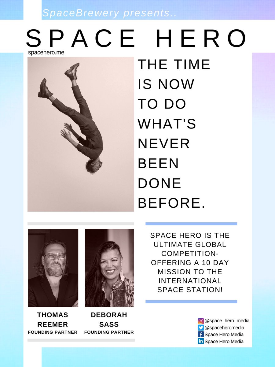 🍻 SpaceBrewery is going to bring you to space... through new media.

Wait...what?

🦸‍♀‍ Yes, SpaceBrewery is going to bring you @SpaceHeroMedia 

🚀 Join us on our 6th Session of the SpaceBrewery. Prost!

meetup.com/NewSpace-Munic…