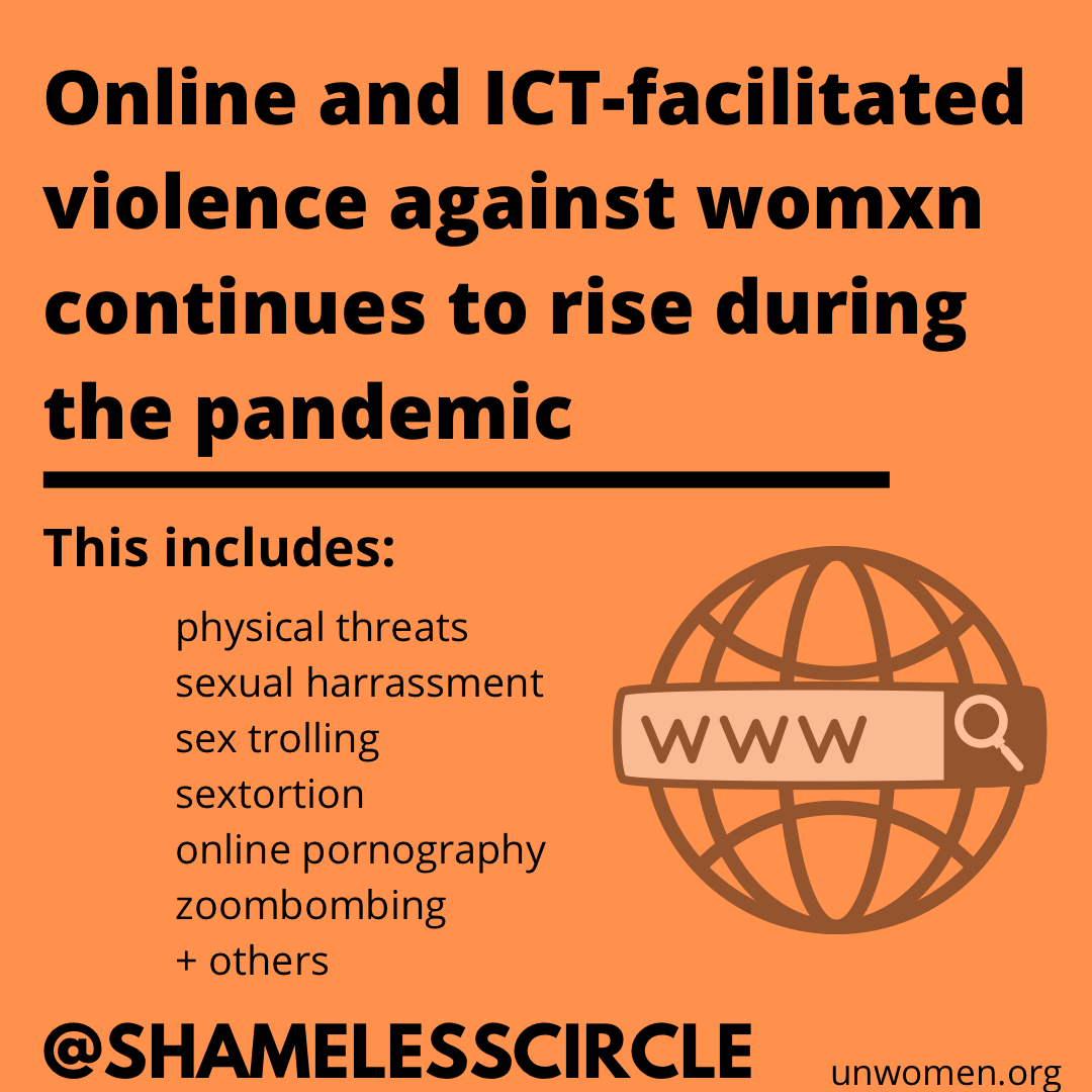 iiwrmb's tweet photo. Day 10 of the #16Days 🧡 Today we invited @shamelesscircle to take over our social media to spread awareness about #CyberViolence📲 and how cyber violence is #GenderBasedViolence.

Learn about cyber violence 💻 and steps you can take to address it. #WhyWeAct https://t.co/ZuO8q6EWWB