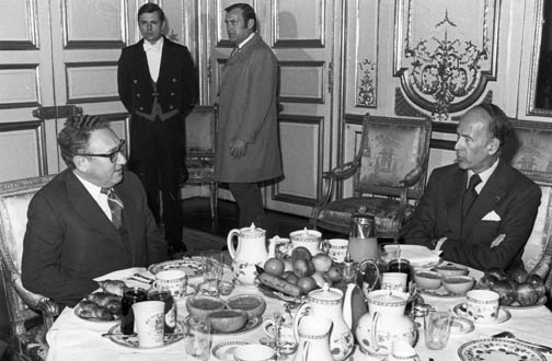 1975. Official visit of Henri Kissinger