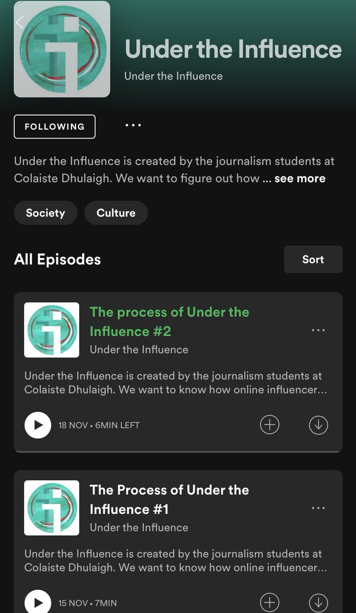UnderInfluence5's tweet image. Don’t forget you can listen to our process podcasts on Spotify!
#podcast #irishpodcast #socialmedia #college #influencer

open.spotify.com/show/128Vzxonc…