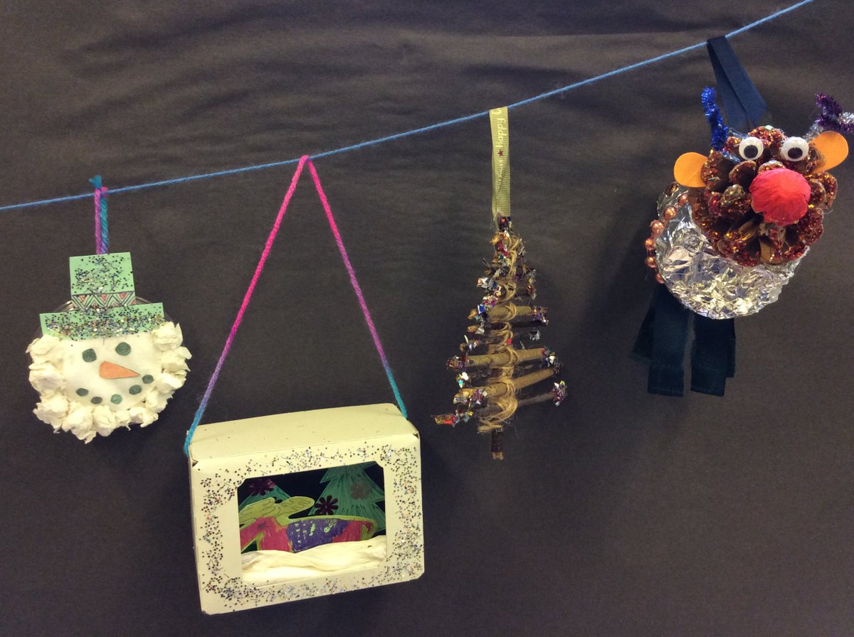 BellevuePrimary's tweet photo. Just some of the amazing 'Litter to Glitter' competition entries today! #christmas https://t.co/ff7ExfZQc6