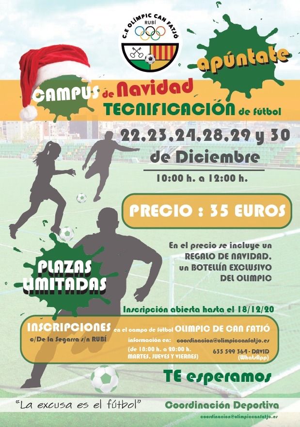Aquí tenéis toda la información de nuestro Campus de Navidad 2020 🔰🎅🏻🎄 #rubicity #laexcusaeselfutbol