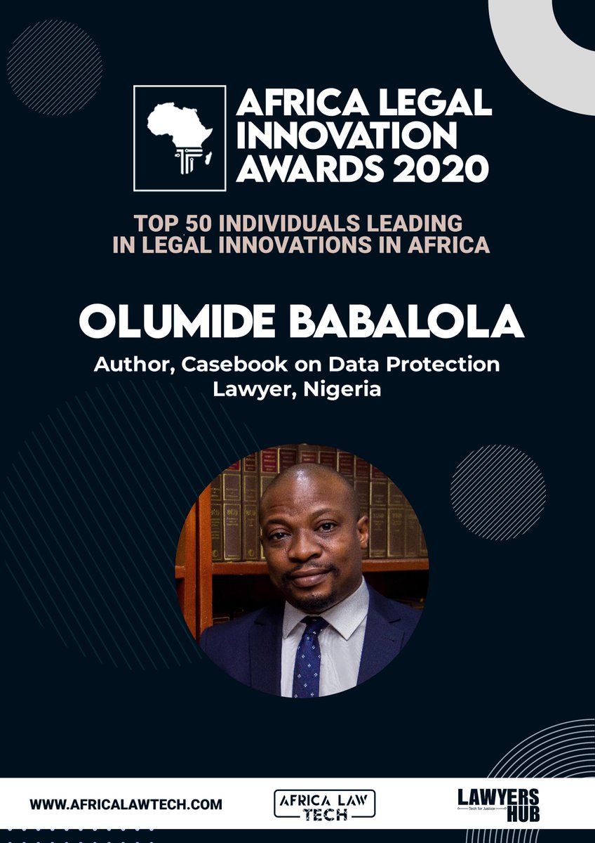 TOP 50 IN LEGAL INNOVATION IN AFRICA Olumide Babalola,  @EsqOlumide -  @DrliRights  #AfricaLawTech