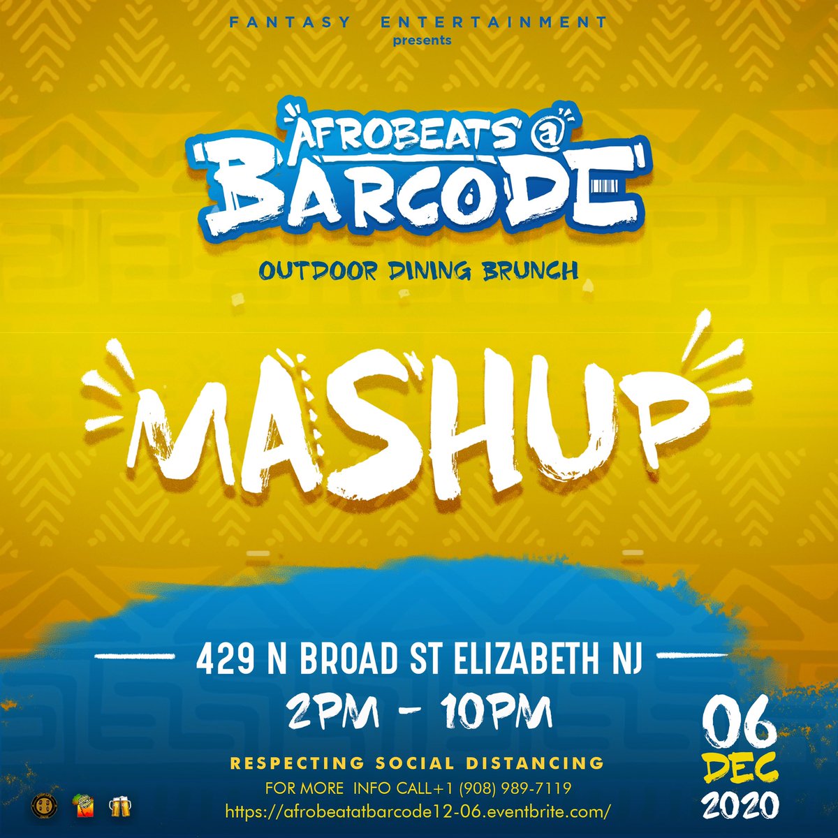 AfrobeatsInTC's tweet photo. {12/6}💥#TheMashUp💥 This Sunday Afrobeats &amp; Dancehall Mash Up Heavy ‼️ From Bashment to Gbese, Come Enjoy the Best Brunch in Town @afrobeatsatbarcode 📍 ⏰ 2PM - 10PM @barcodenj 
Tickets 🎫 
https://t.co/wDmFFmZySr https://t.co/tVMpgTq0D9