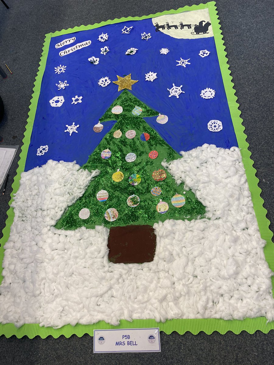 Primary 5 are very proud of their Christmas banner🎄 ❄️ 🎅 <a href="/Kirkcaldywestps/">Kirkcaldy West PS and ELC</a>