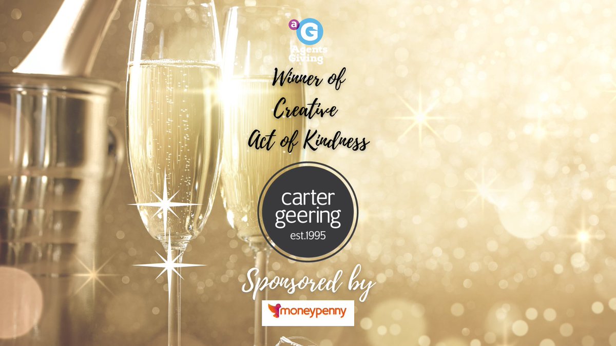 Agents_Giving's tweet image. #Congratulations Rupert Geering @cartergeering for winning the @Agents_Giving Best Creative #ActofKindnessAward sponsored by @Moneypenny