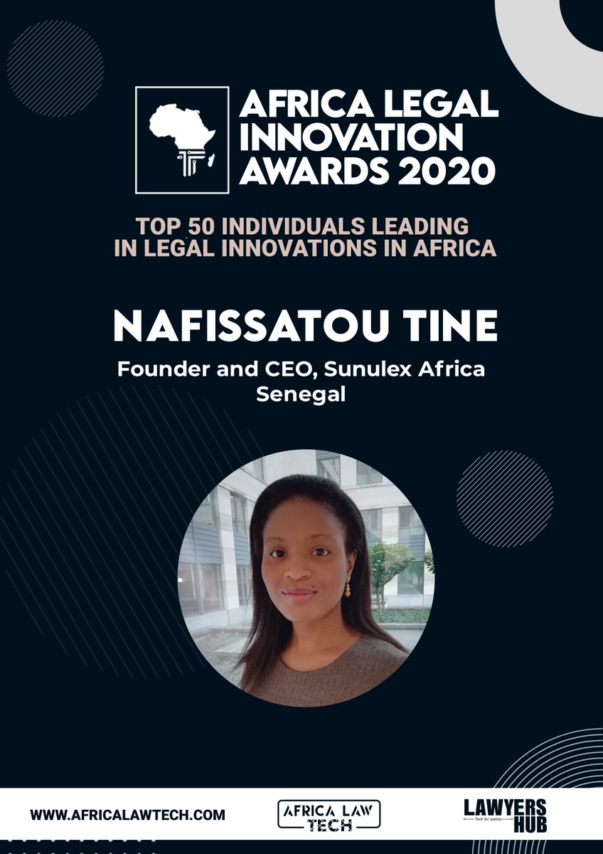 TOP 50 IN LEGAL INNOVATION IN AFRICA Nafissatou Tine - Sunulex Africa #AfricaLawTech