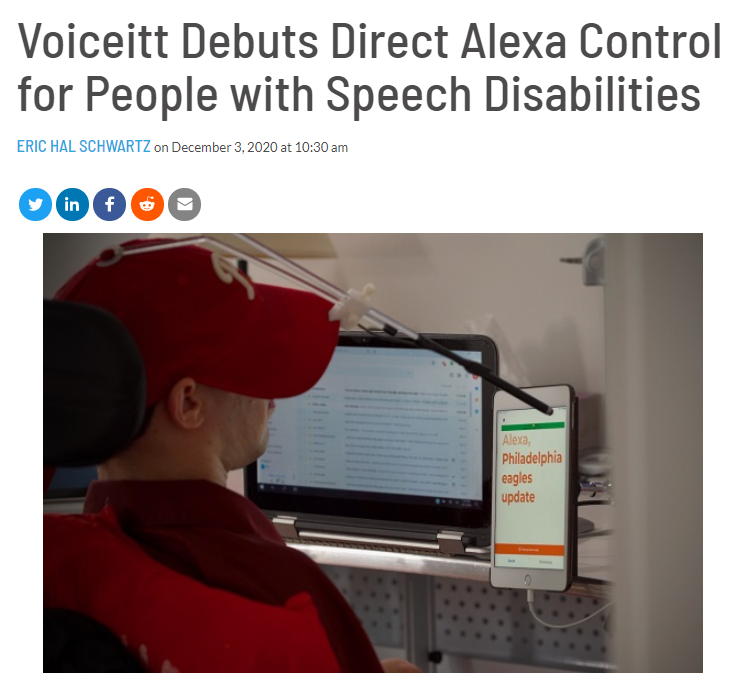 HearingFuture's tweet photo. Love this! #VoiceFirst accessibility for people w/ speech impairment. Don't know how getting an Eagles update makes this person's life better though @EricHSchwartz 😉
Keep going @Voice_Itt, @GoogleAI / #ProjectEuphonia, et al. Not like this is an overserved market. https://t.co/pPUkmguC93