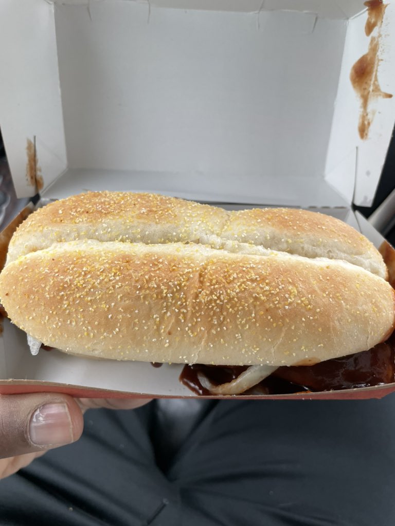 johnrjohnson2nd's tweet photo. Stopped by @McDonalds to get a drink and ended up with a McRib meal π€£ https://t.co/90qMvAAPj6