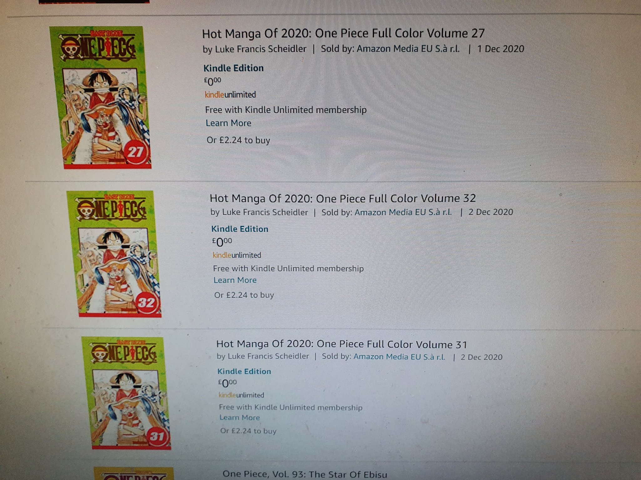 That Man And His Manga Look At Amazon Putting Illegal Scans Up For Free On Their Kindle Unlimited At The Same Time Targeting Copyright Holders And Suspending Their Accounts T Co Wvue9eqran