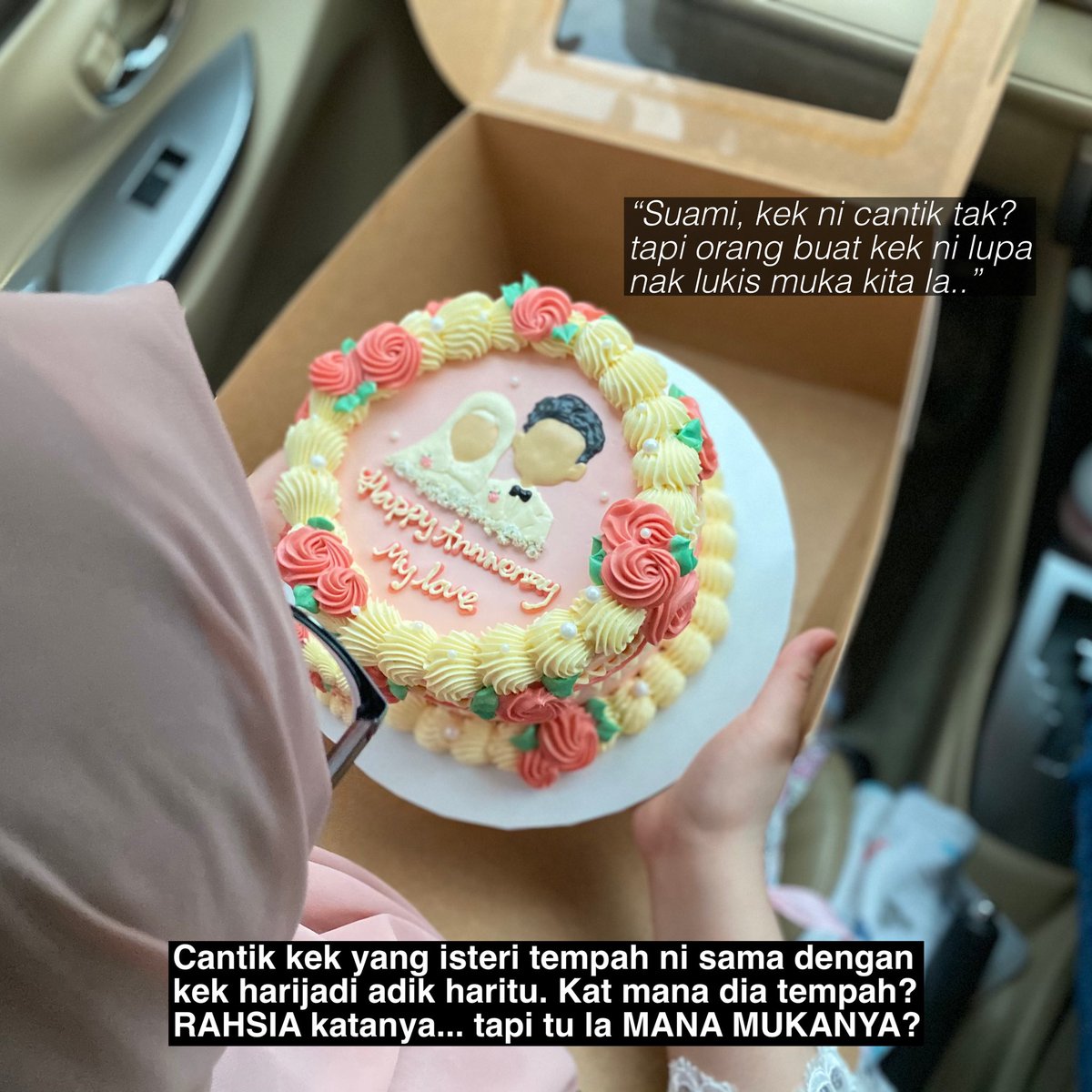 makhlokmacho's tweet photo. Comel je ibunge ni sesi nak tukar hadiah surprise beli kek.. tapi lukisan kek takde muka 🥲 ILYMB❤️ https://t.co/2rS5dALiQ1