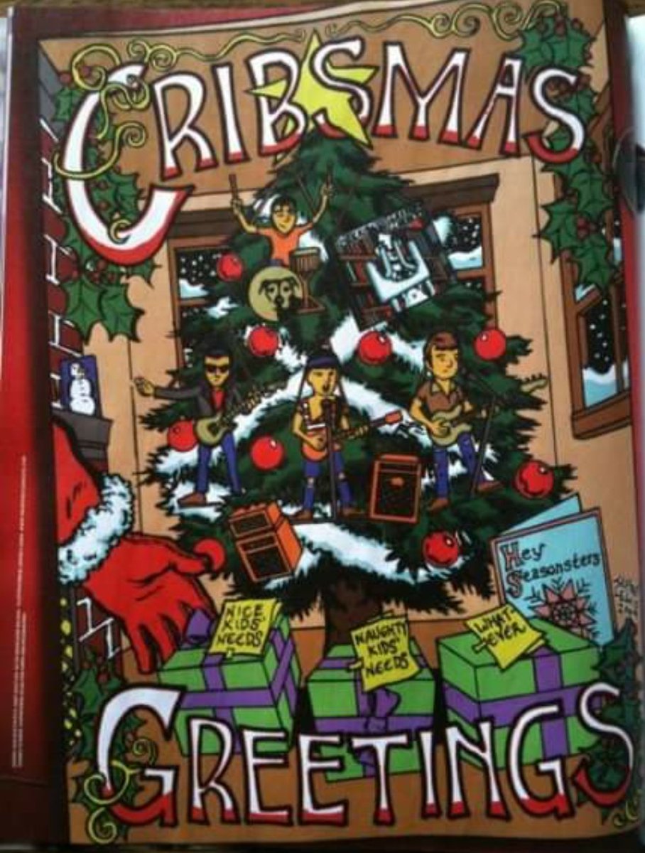 FlatCapperette's tweet photo. @thecribs One of my very first Cribsmas greetings cards! #Cribsmas https://t.co/l2ghHifUqW