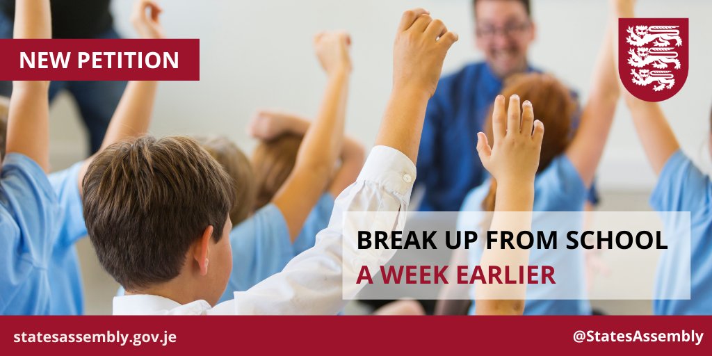 New petition: call for schools to break up a week earlier so students can isolate for two weeks before Christmas Day. Petitions with 5,000+ signatures are considered for debate by the States Assembly, which may lead to a change in the Law. See bit.ly/3olvTme