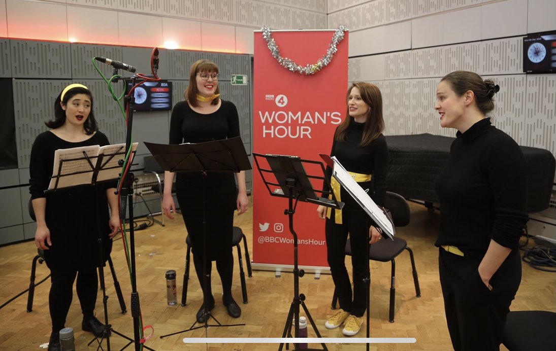 A year ago today we were recording the Christmas Day special on <a href="/BBCWomansHour/">BBC Woman's Hour</a>. Can’t quite believe we got to meet <a href="/whjm/">Jenni Murray</a> and @DrAnnieGray! (Why didn’t we beg for a picture with them?!)

And now, a year on, we have a Christmas song on iTunes! 
music.apple.com/gb/album/river…