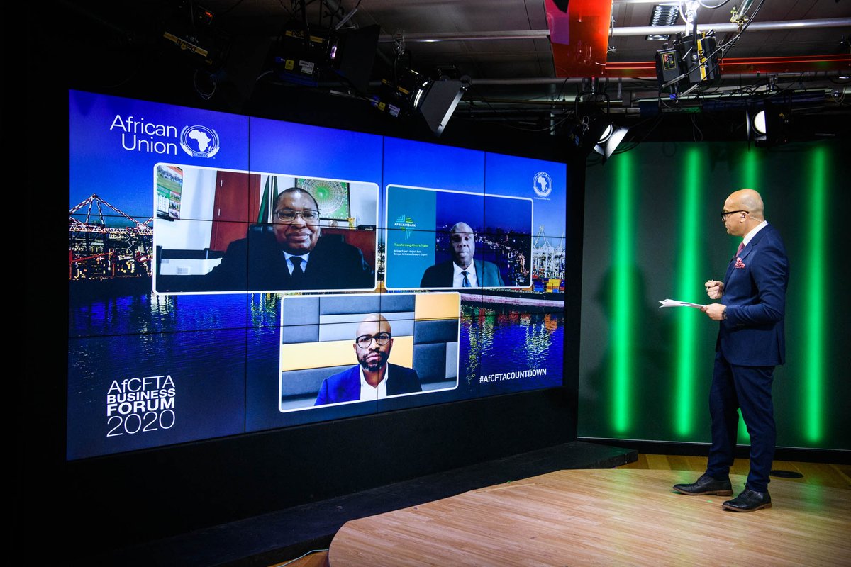 Hope you are tuning in and following the #AfCFTBusinessForum. Stellar panelists on the High Level Panel onthe Theme: #AfCFTA as the stimulus for Africa’s post-Covid economies" <a href="/afreximbank/">African Export-Import Bank - Afreximbank</a> President Prof. Benedicte Oramah; <a href="/AmbMuchanga/">Amb. Albert Muchanga</a> &amp;  <a href="/RalphMupita/">Ralph</a>
Moderated by <a href="/niajaman/">Mark Segun Eddo</a>