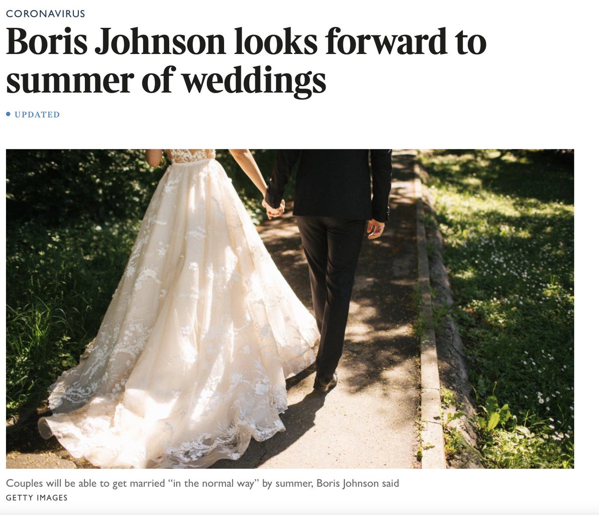 Who is excited as we are? A lovely extract from <a href="/thetimes/">The Times and The Sunday Times</a> today! It looks like we moving in the right direction for a summer of smiles and epic wedding parties in 2021! Lets stay positive, its going to be well worth the pain we've all had to endure 🥂 👰🤵thetimes.co.uk/article/boris-…