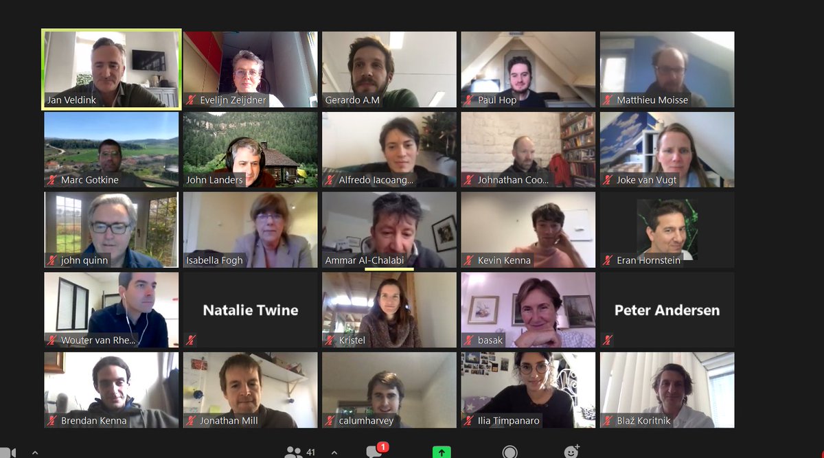 Research updates shared between more than 40 researchers in online #ProjectMinE Science meeting today. Updates on new findings help to further accelerate research to understand the genetic basis of #ALS