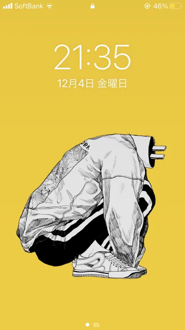 スマホのロック画面
YELLOW 