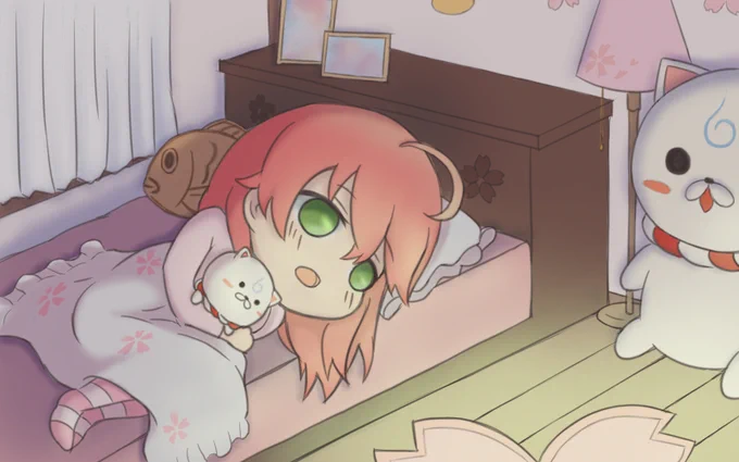 「映画みるにぇ?」
部屋でゆっくり見るのが好き?
#miko_Art 