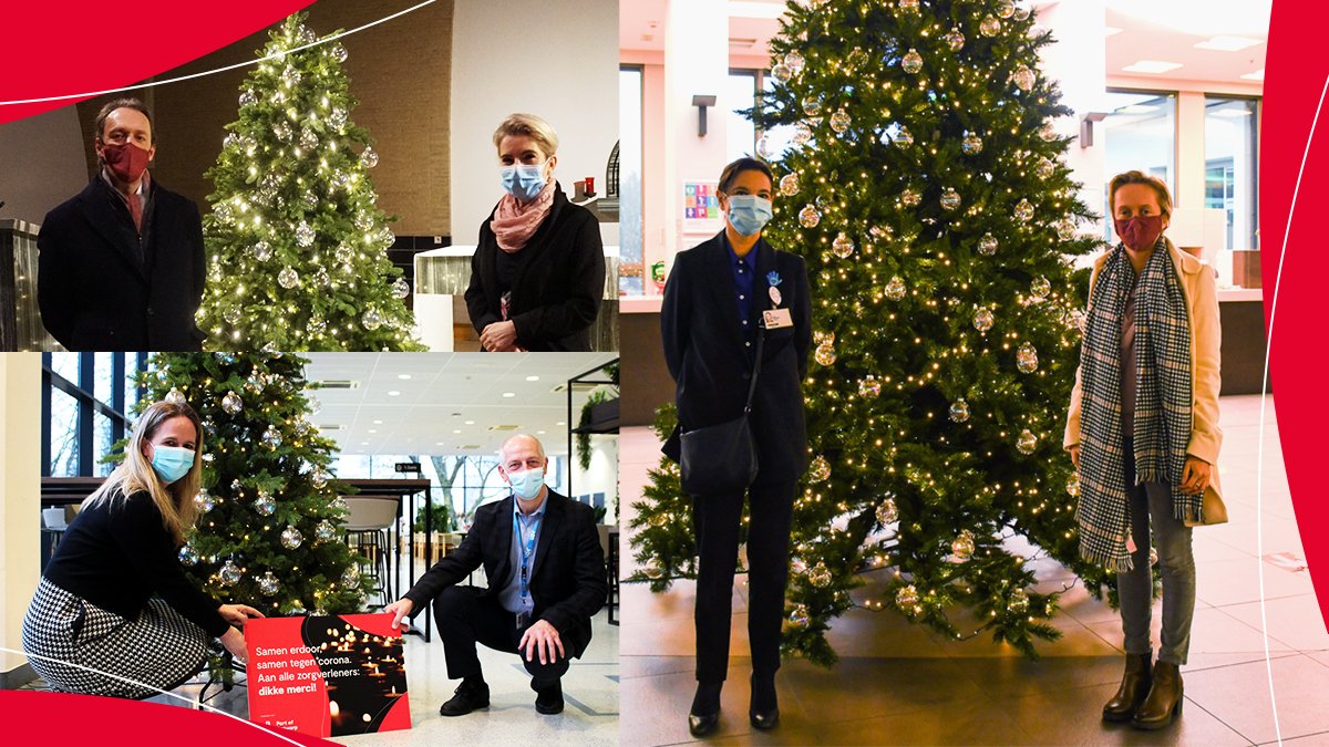 Kerstbomen in de inkomhal van een leeg Havenhuis? Dat heeft geen zin. En dus trokken onze schepen, onze CEO en onze chief communication elk met een kerstboom onder de arm naar een ander ziekenhuis. Samen erdoor, #samentegencorona &amp; vooral: een dikke merci aan alle zorgverleners!