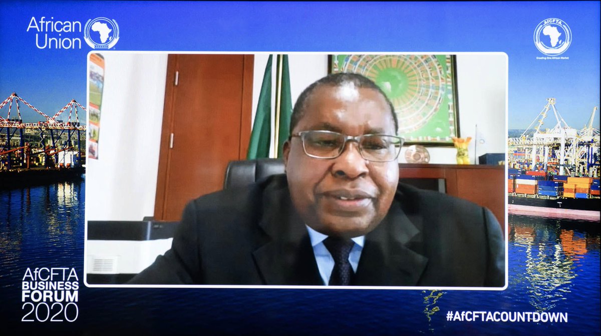 .<a href="/AmbMuchanga/">Amb. Albert Muchanga</a> “There's a lot of enthusiasm from everybody. And the private sector. African Ministers of Trade  are confident and will recommend to the HoS on the preparations made on the rules of origins &amp; addressing of Non-Tariff Barriers.
#AfCFTABusinessForum #AfCFTACountdown