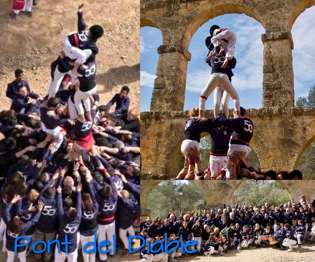 Collaillusio's tweet photo. De vegades la inclusió també és història. Pon del Diable, Iglesia de San Antón, Monastir de Poblet i la població de Les Puelles llocs que van veure una actuació castellera pero primera vegada.
 💙🖤💜💚💛🧡❤️
#inclusio #Diversitat #Capacitats #FMfoundation @FMLogistic_ES https://t.co/F3wRviJLZ3