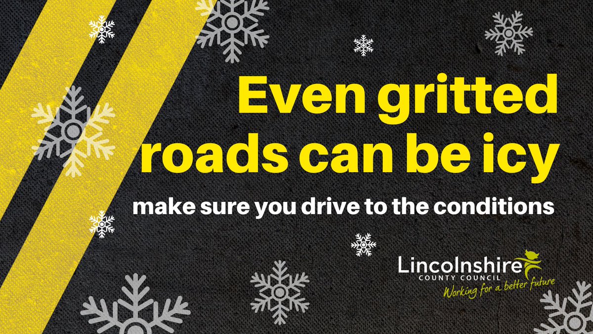 Lincolnshire Highways (@lincscc_roads) on Twitter photo ❄️⚠️ A wet and cold night = icy conditions on the roads. Gritters were out earlier and will be out again overnight. But it isn't magic dust we're spraying; gritted roads can still be icy. Make sure you drive to the conditions if you're out tonight or tomorrow morning #DriveSafe ❄️⚠️ A wet and cold night = icy conditions on the roads. Gritters were out earlier and will be out again overnight. But it isn't magic dust we're spraying; gritted roads can still be icy. Make sure you drive to the conditions if you're out tonight or tomorrow morning #DriveSafe