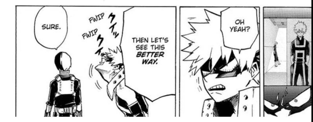 4. Anyway, since Shouto was abused, he was not comfortable with rough way of doing things, and Bakugo DIDN’T PUSH HIS VIEW to ShoutoWhat worked for 1 person might not work for the other, and Bakugo is open to see ways that are different from his own