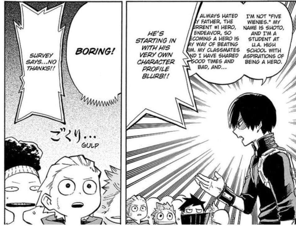 4. Anyway, since Shouto was abused, he was not comfortable with rough way of doing things, and Bakugo DIDN’T PUSH HIS VIEW to ShoutoWhat worked for 1 person might not work for the other, and Bakugo is open to see ways that are different from his own