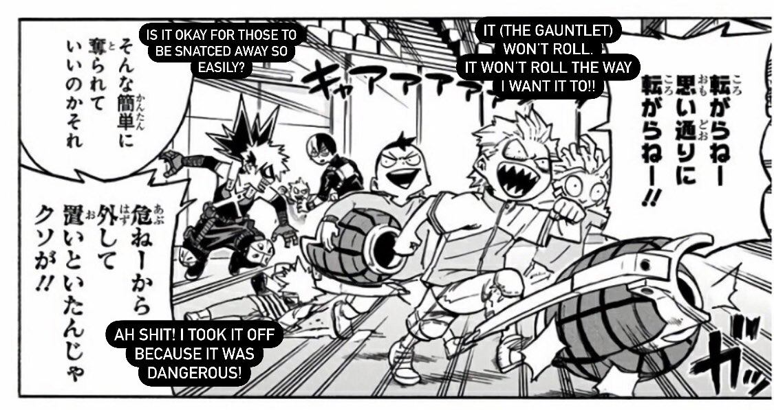 1. He’s shown to be careful towards children since the beginning of the chapter (there’s mistranslation and Shouto was so OOC in the eng scan so I did one myself)