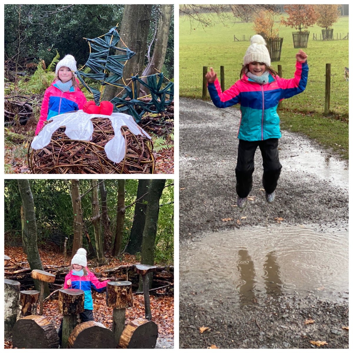 Hc1304's tweet photo. Sophia walked 5.25km this morning. Plenty to entertain her along the way including lots of very big puddles to jump in! @Burnopfield_sch https://t.co/DvINTWNCx6